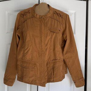 Maurices Mustard Utility Jacket with Zip Front